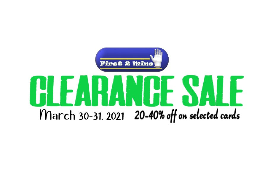 Clearance Sale - March 30-31
